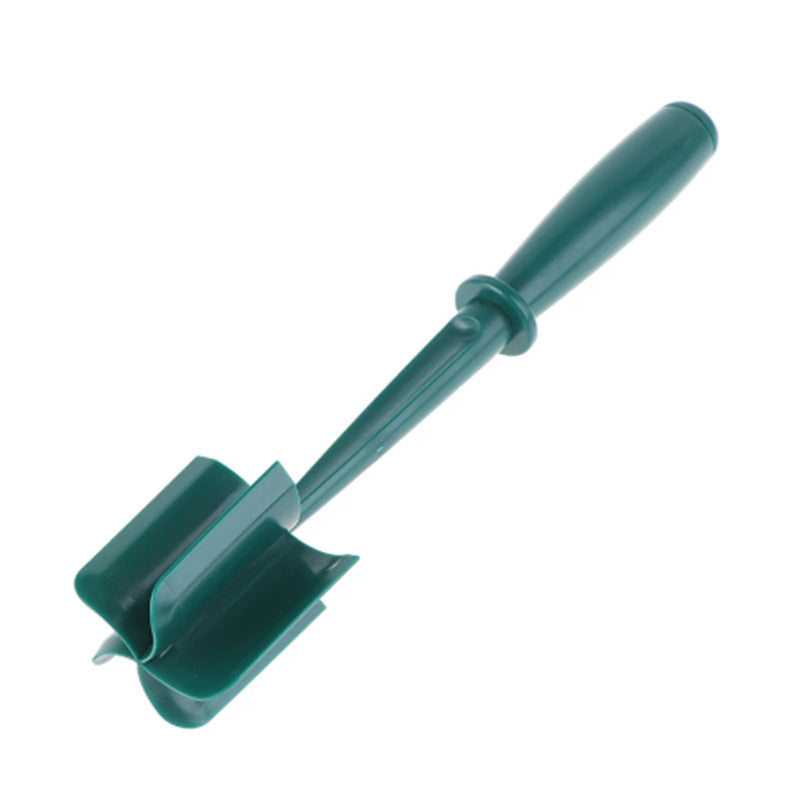 Meat Masher & Mixing Stick, green plastic handle with wide mash head