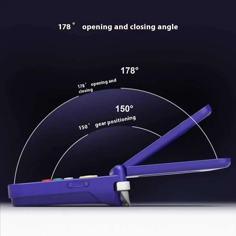 Retroid Pocket Flip2 hinge angle guide showing opening and closing positions
