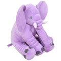 Purple plush elephant toy with pillow companion, long ears and trunk