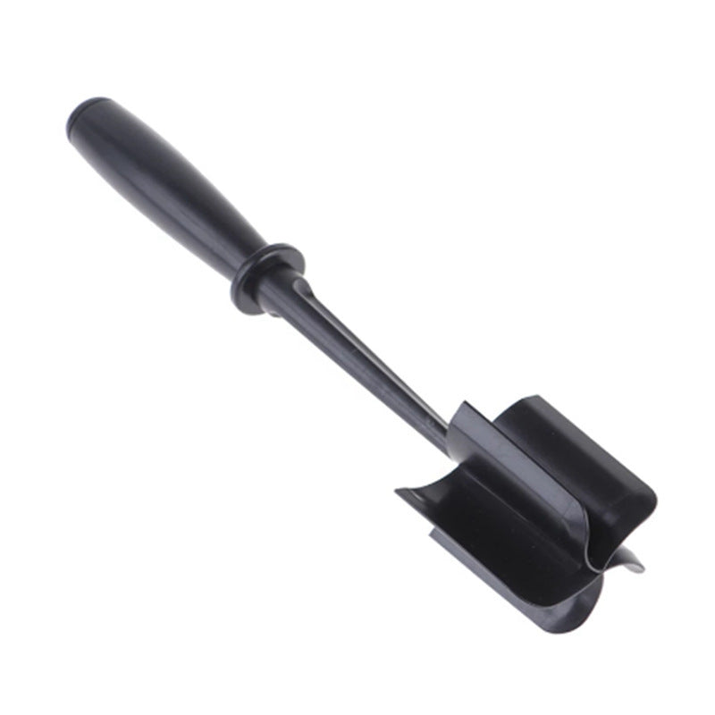 Meat Masher & Mixing Stick, black plastic handle with wide mash head