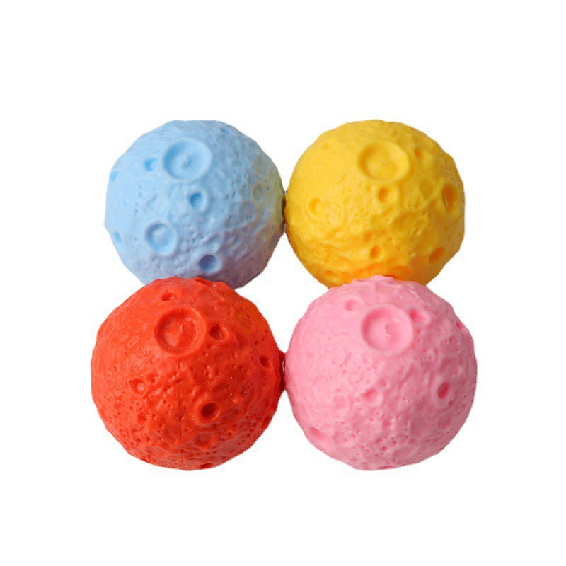 Astronaut vent cup music toy: 4 squeeze balls in blue, yellow, red, pink