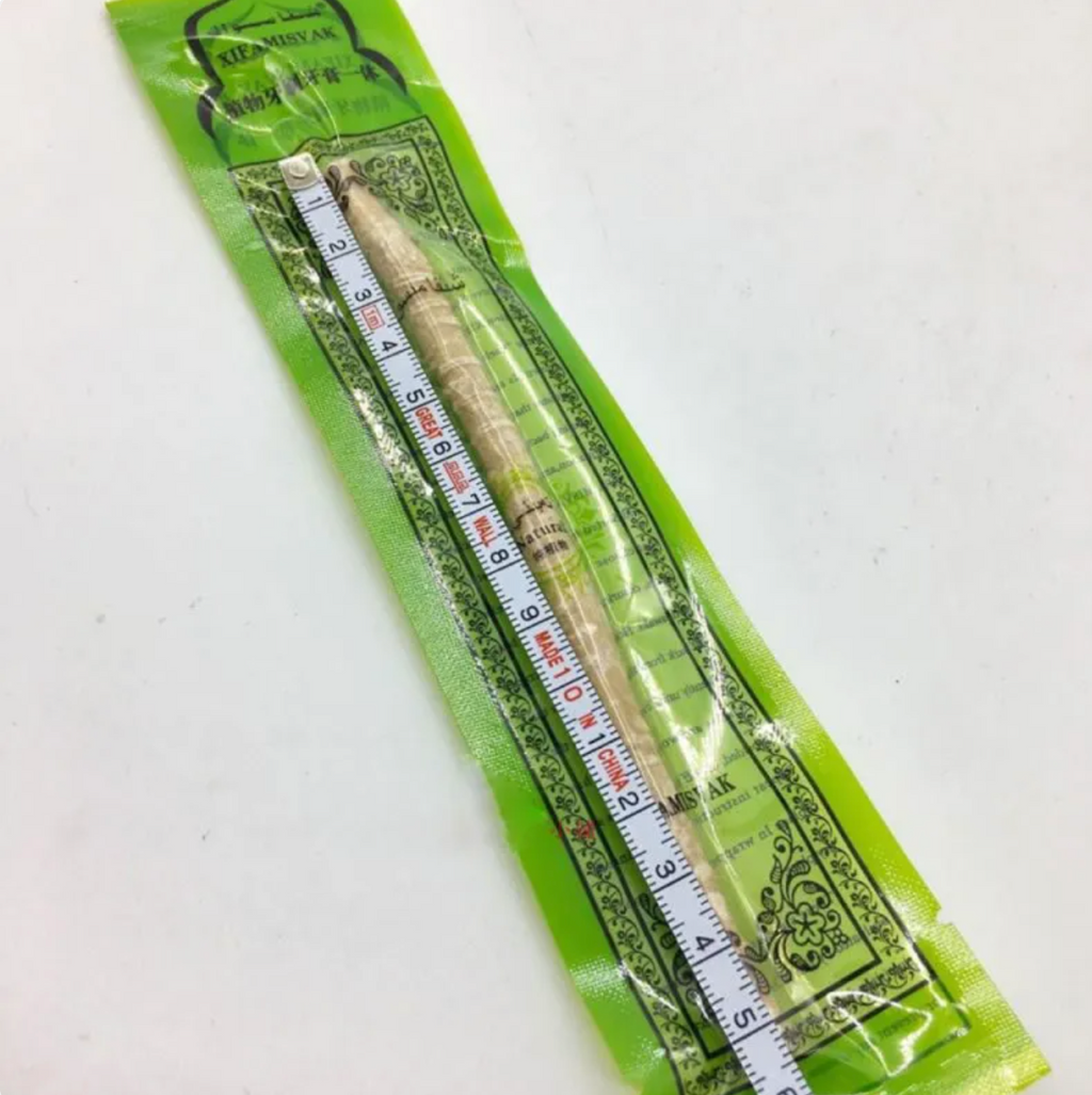 Natural Miswak tooth cleaning stick with measuring ruler for length