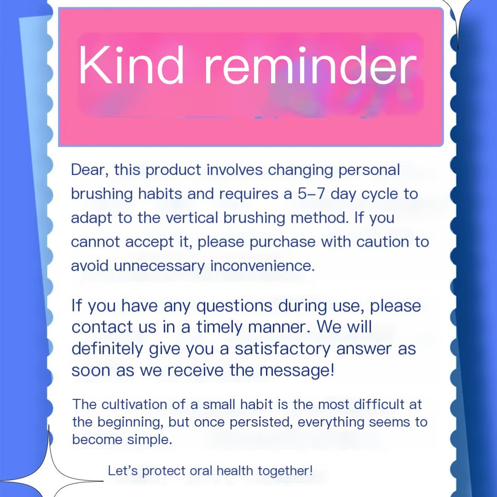 Trendbend MLK S-Shape toothbrush “Kind reminder” instruction card