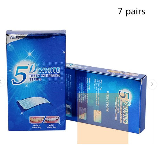 5D White teeth whitening strips (7 pairs) box set