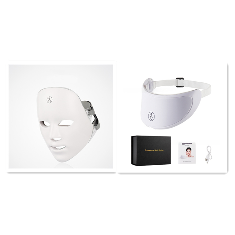 Luminous Skin Therapy Device con caja y accesorios: mascarilla, manual y cable