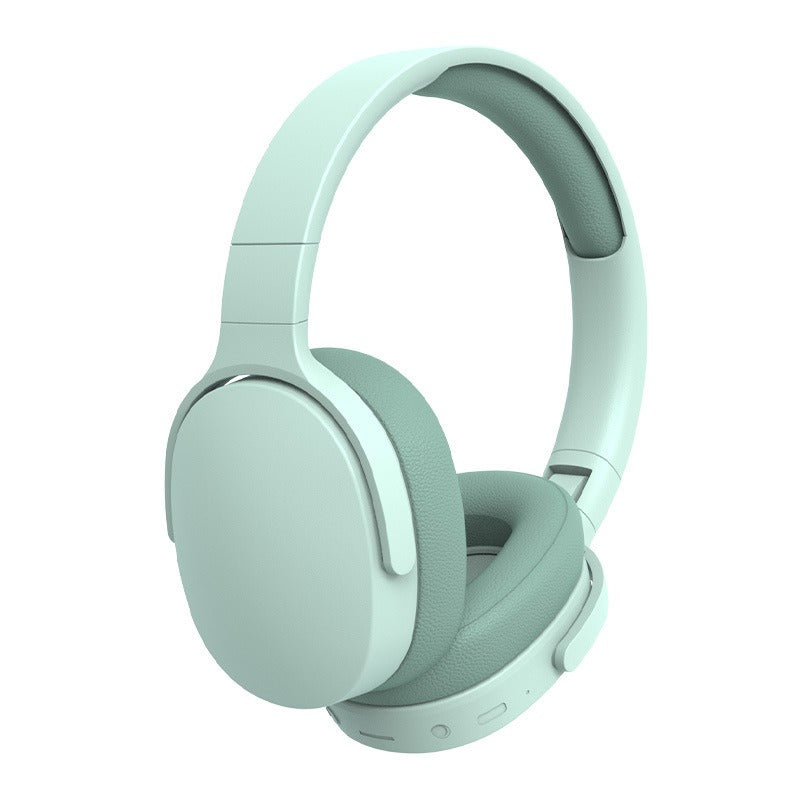 Over-ear wireless Bluetooth noise cancelling headphones, mint blue, padded ear cups
